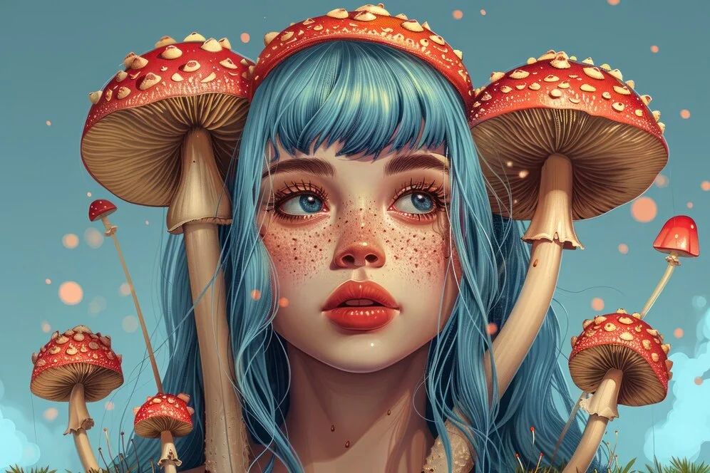 psychedelic girl illustration 23 2151508449
